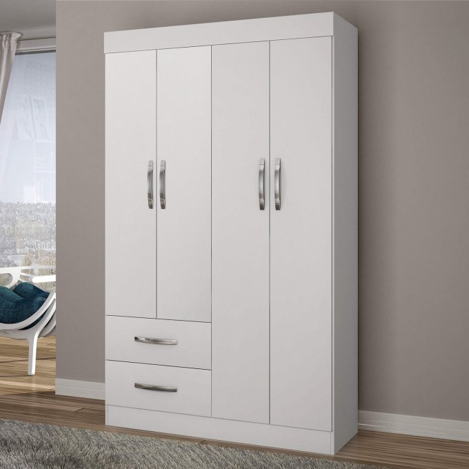 Guarda Roupa Verona 4 Portas sem Espelho SR