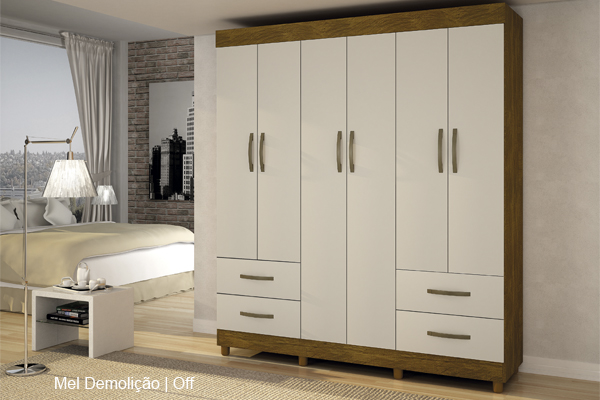 Guarda Roupa Verona 6 Portas sem Espelho SR