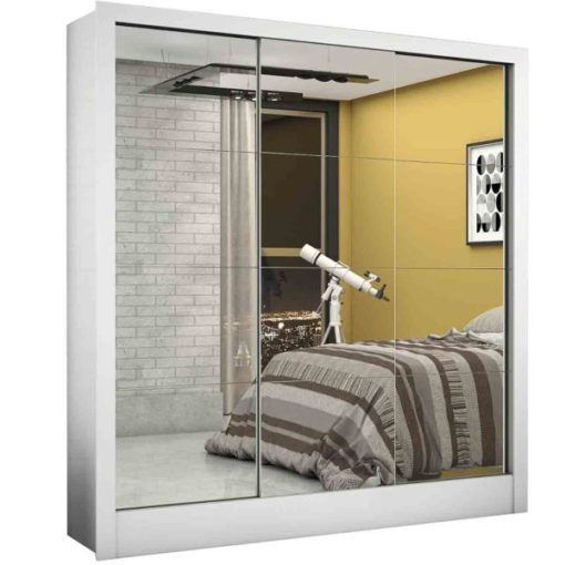 Guarda Roupa Espelhado 3 Portas Dubai Premium PR