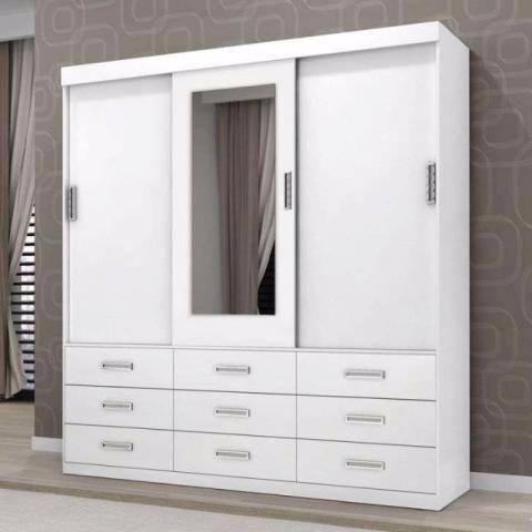 Guarda Roupa Sonare Com Espelho 3 Portas TR