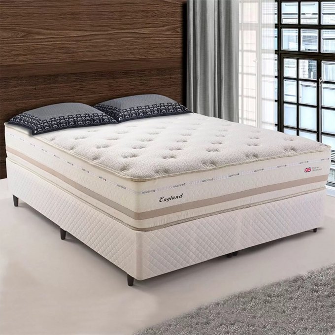 Colchão + Base Box Casal England PR