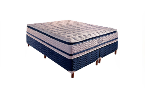 Base + Colchão Queen Paropas Pocket Blue PR