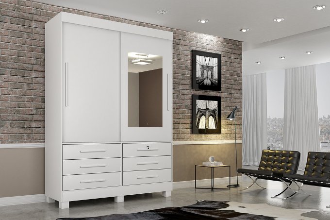 Guarda Roupa Arezzo 6 gavetas PRSR