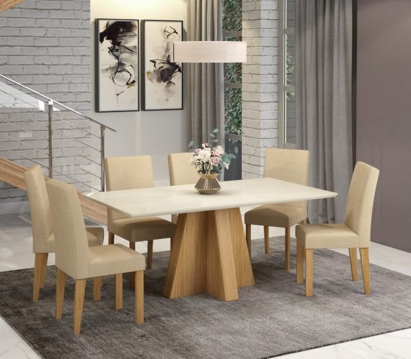 Mesa Amanda 6 cadeiras Maya TR