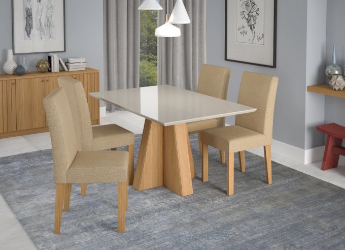 Mesa Amanda 4 cadeiras Maya TR 