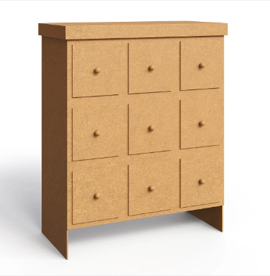Cômoda Fake Pequena 9 Gavetas