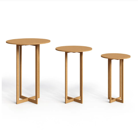 Trio de Mesas Cavalete Encaixe