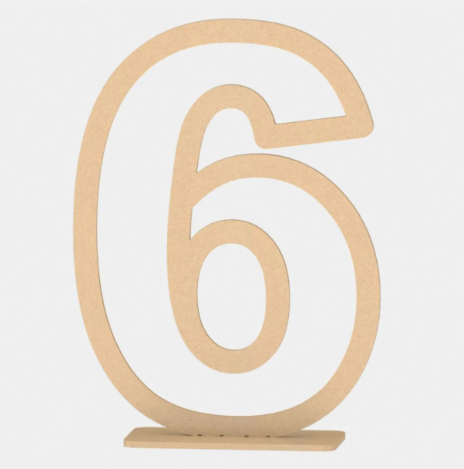 Recorte Numero 6 Na Base