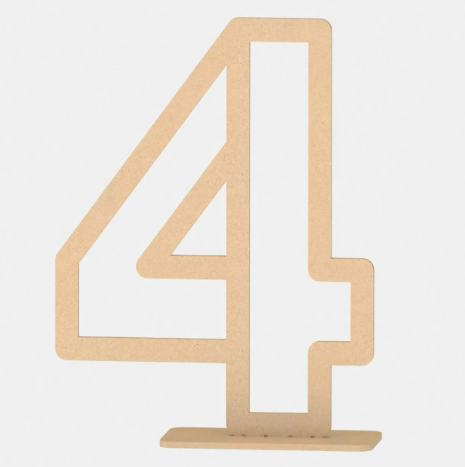 Recorte Numero 4 Na Base