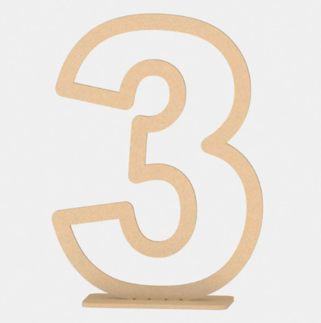 Recorte Numero 3 Na Base