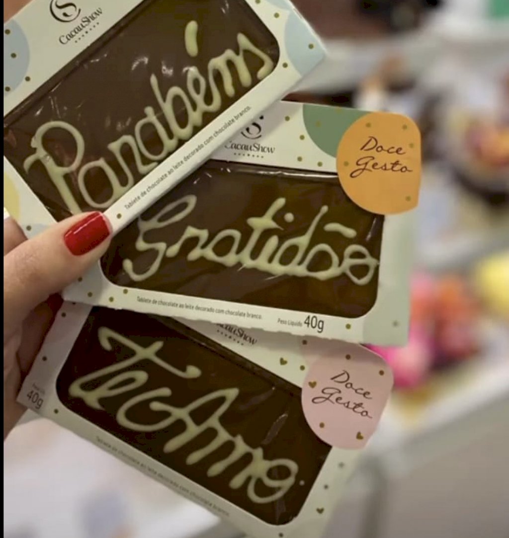 Tablete de Chocolate ao Leite Decorado 