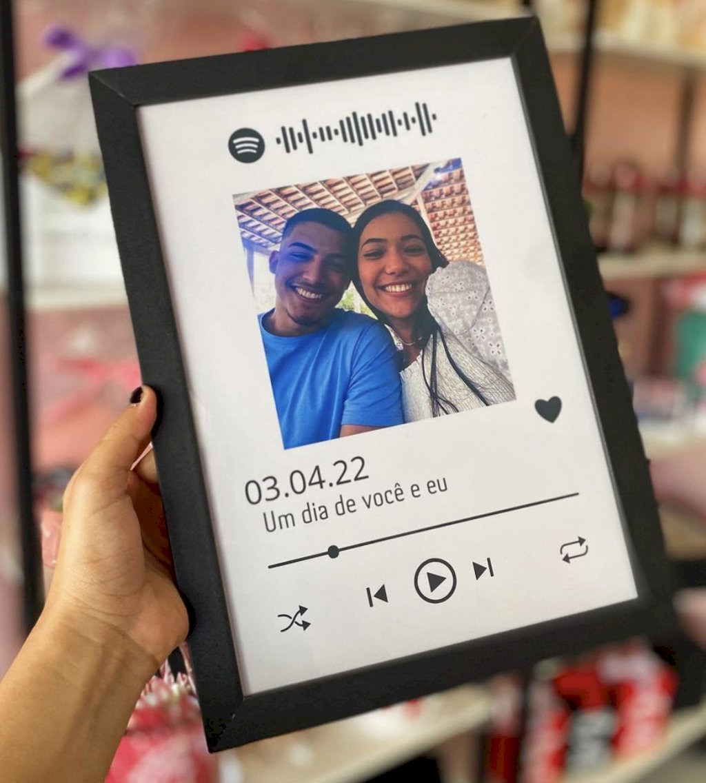 Quadro Decoratico com Qr Code do Spotify 