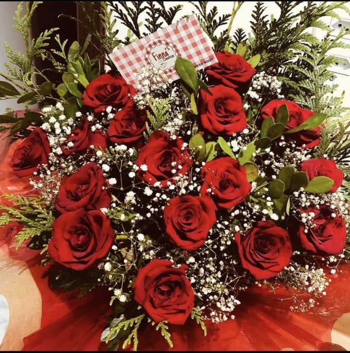 Floral com 15 Botões Vermelho