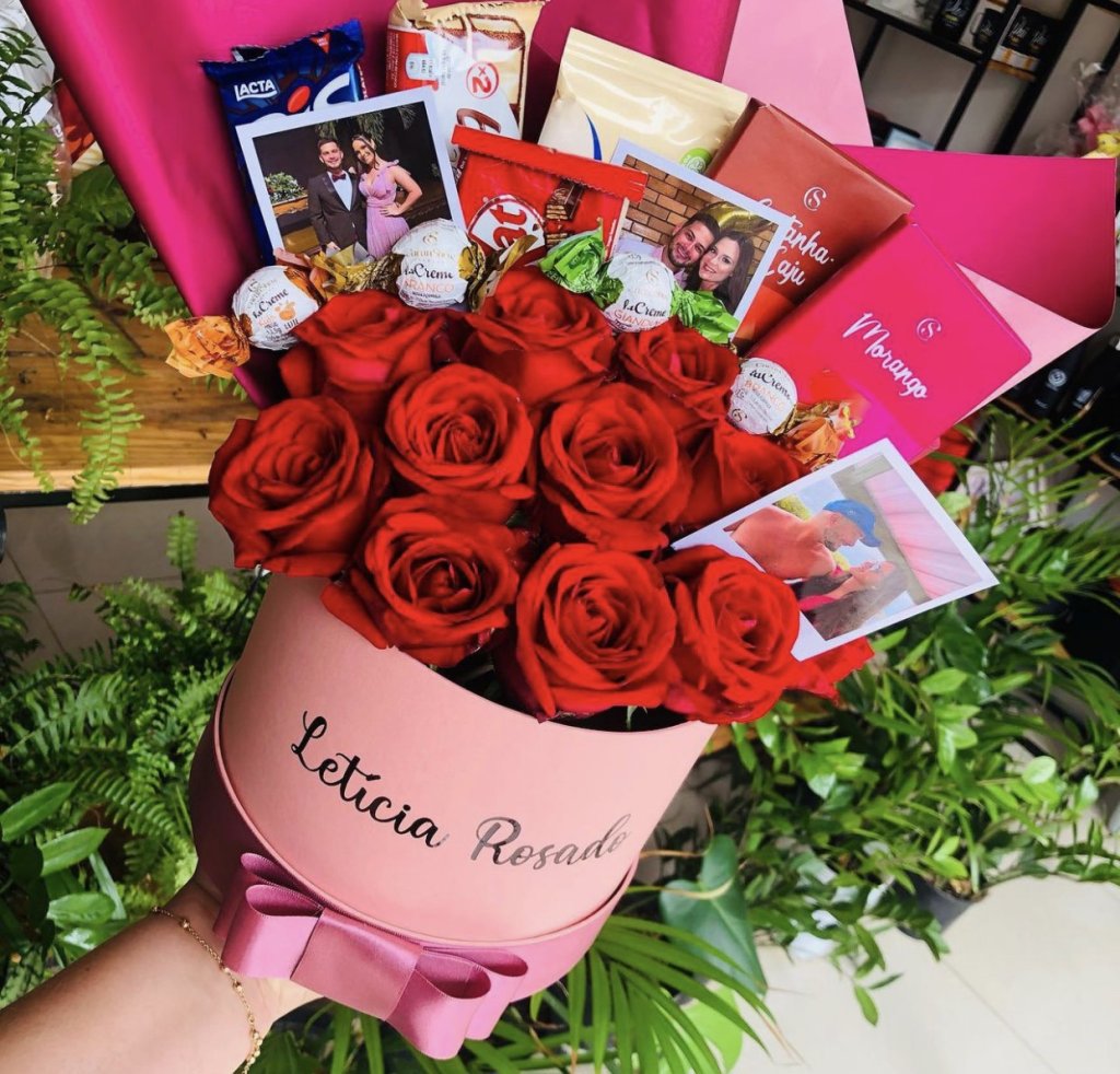 Box Floral com Chocolates 