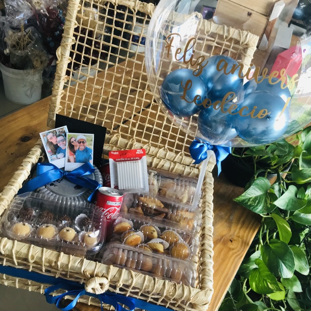 Cesta com Kit Aniversário 
