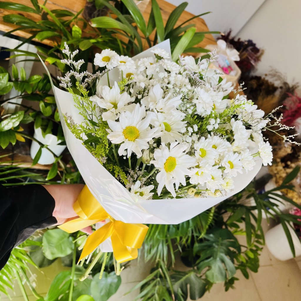 Ramalhete com margaridas brancas 