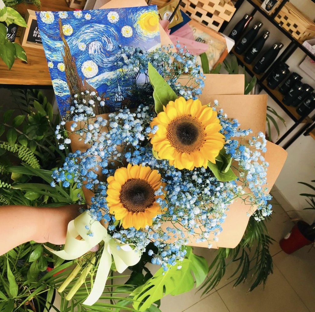 Leque Céu Estrelado Van Gogh