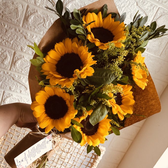 Leque com 6 Girassóis 