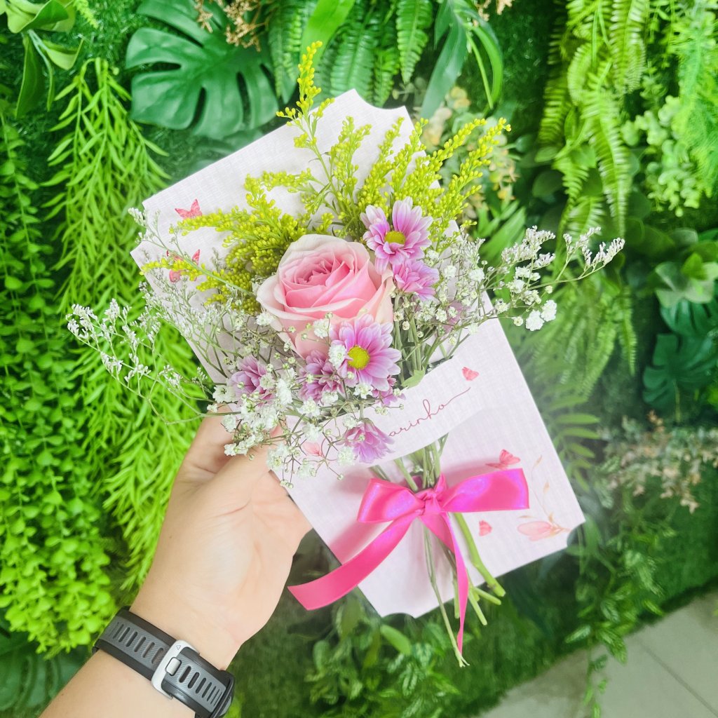 Cartão Flor com Rosa e Margarida 