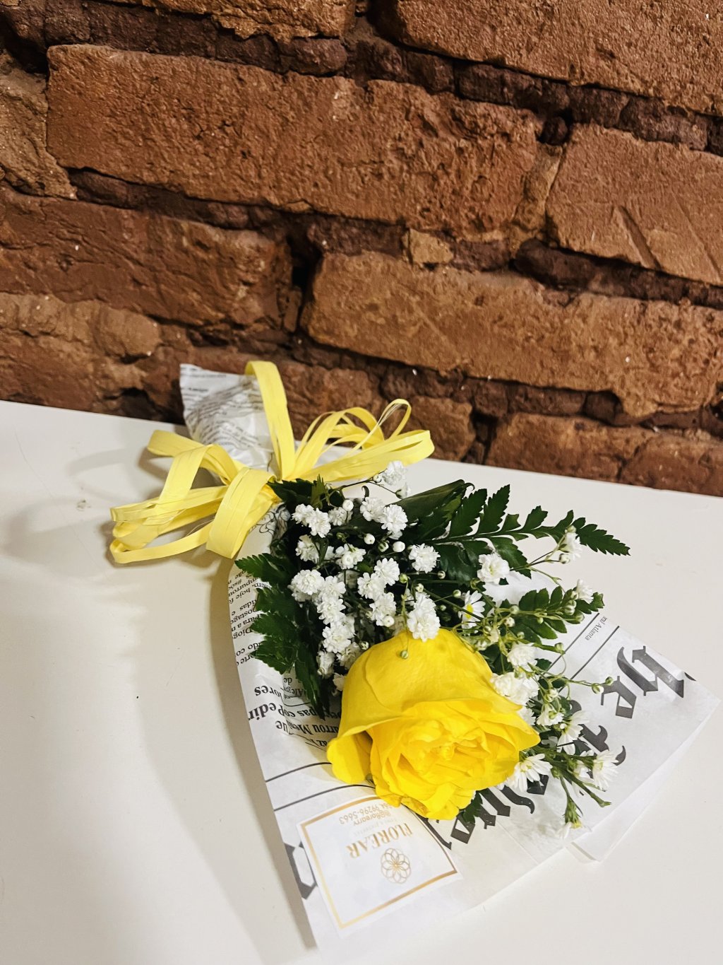 Arranjo 1 rosa Amarela 