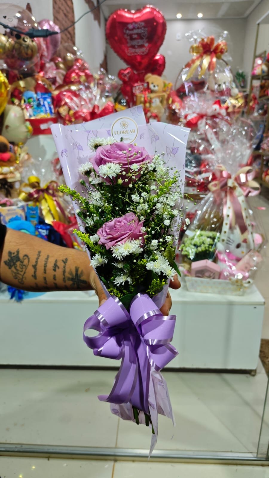 Buquê 2 rosas 