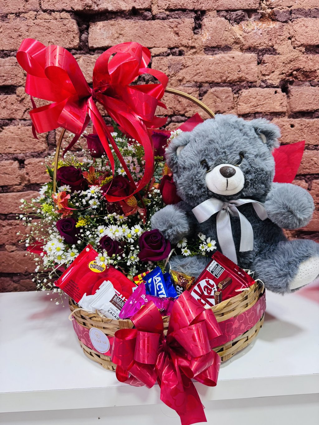 Cesta Rosas  Luxo 