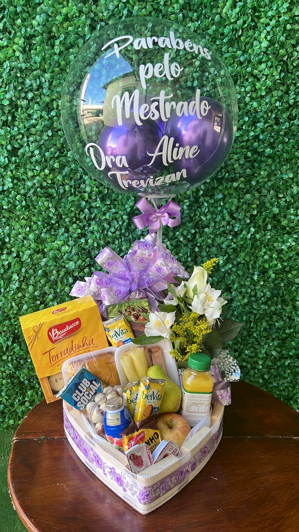 Bau café coração com balão bublle 