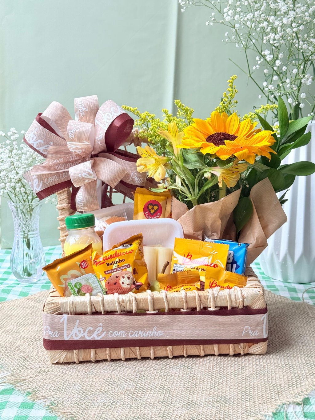 Baú Encantado de Café da Manhã com Girassól 🌻