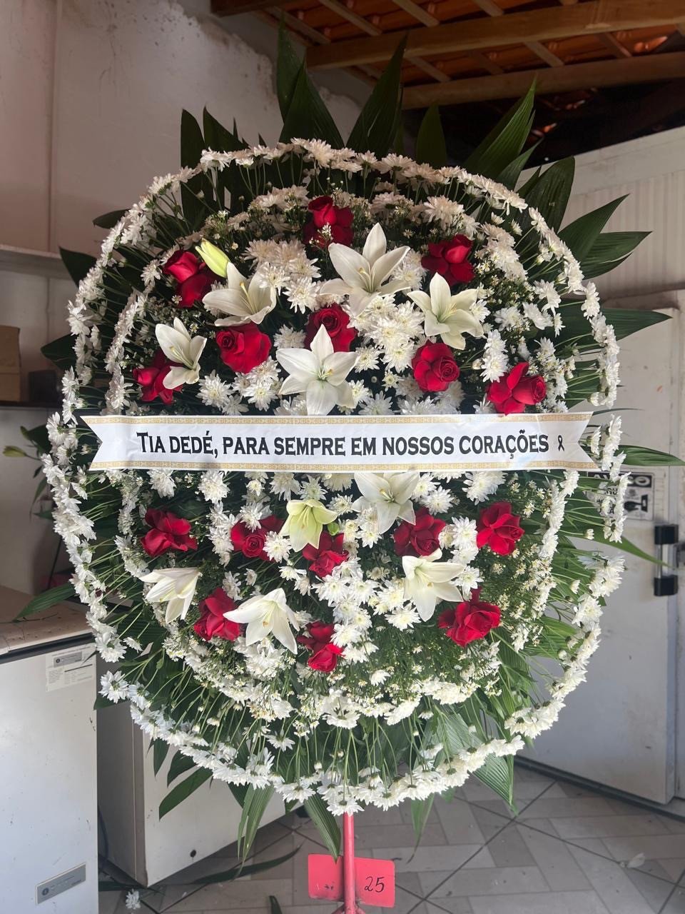 Coroa de flores grande
