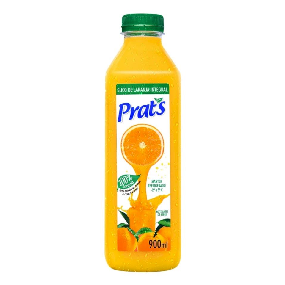 SUCO PRATS LARANJA INTEGRAL 900ML