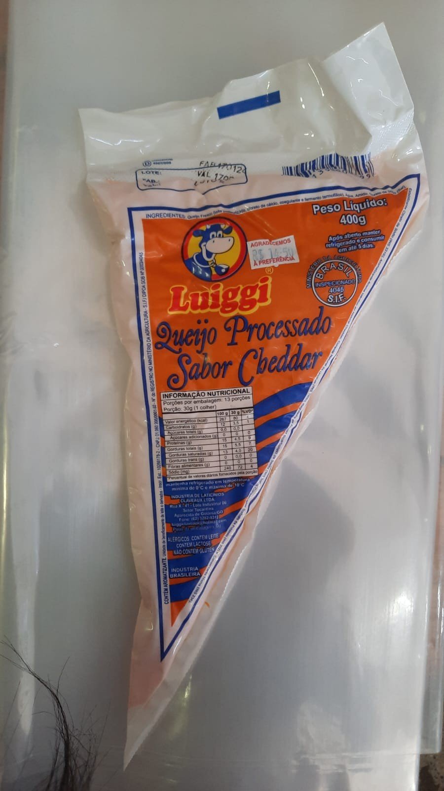 QUEIJO CHEDDAR LUIGGI 400G