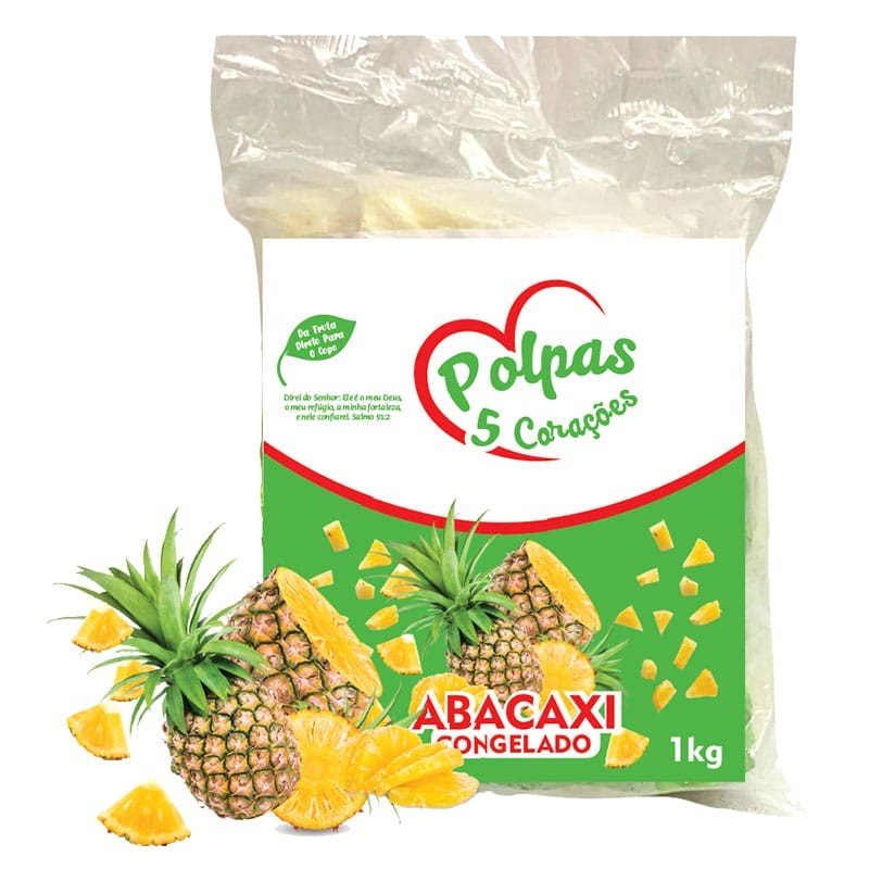 ABACAXI PEDACO CONGELADO 1KG 5 CORACOES