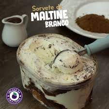 SORVETE DE MALTINE BRANCO TRILHAS DA AMAZONIA 1L