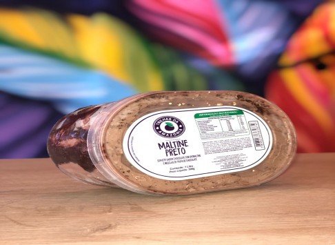 SORVETE DE MALTINE PRETO TRILHAS DA AMAZONIA 1L