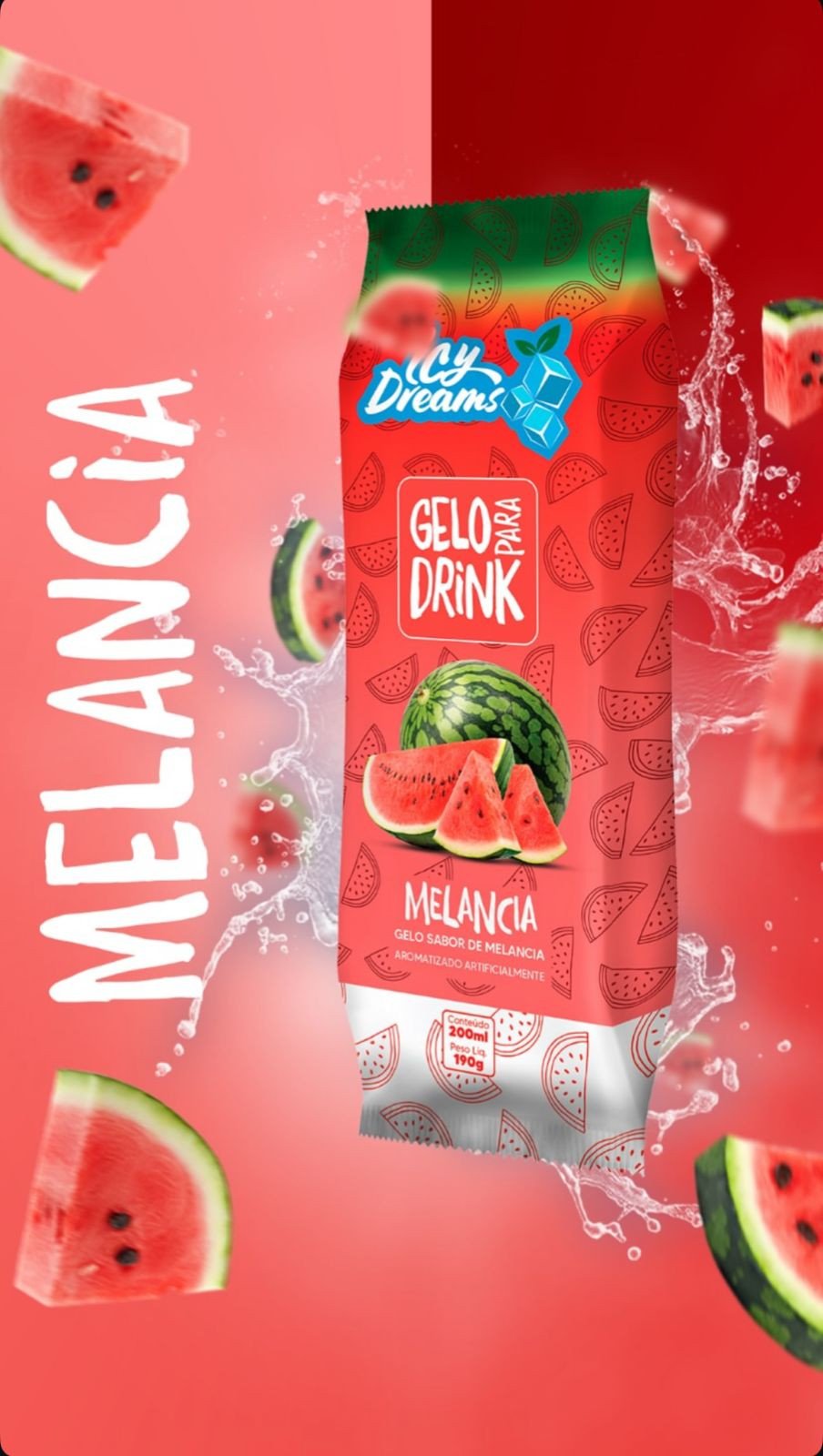 GELO SABOR MELANCIA ICY DREAMS 200ML