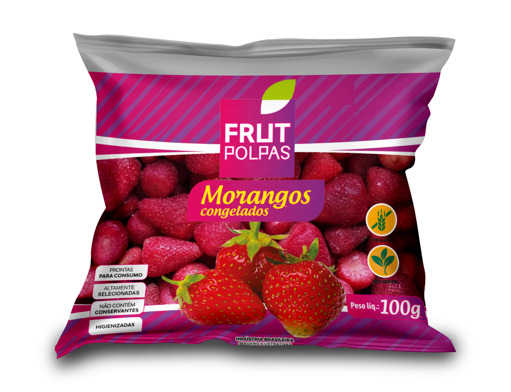 Morango Fracionado 500g - Frut Polpas