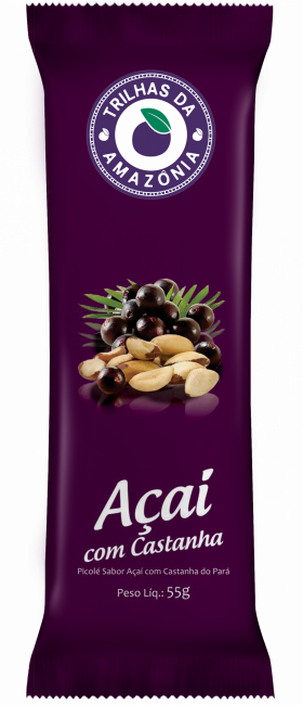 Picolé de açaí com castanha