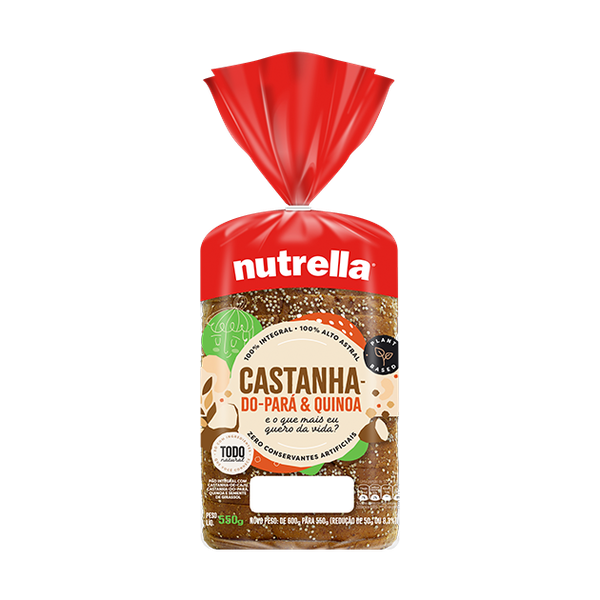 PAO CASTANHA DO PARA E QUINOA NUTRELLA 350g