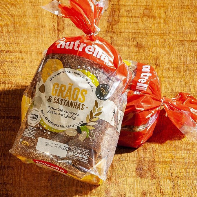 PAO GRAOS & CASTANHAS NUTRELLA 450G