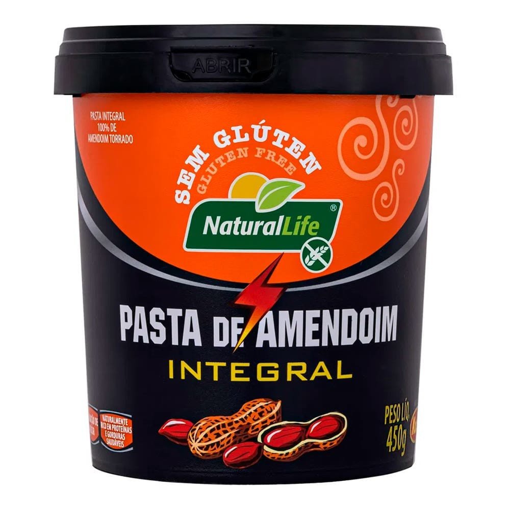 PASTA DE AMENDOIM INTEGRAL 450g NATURAL LIFE