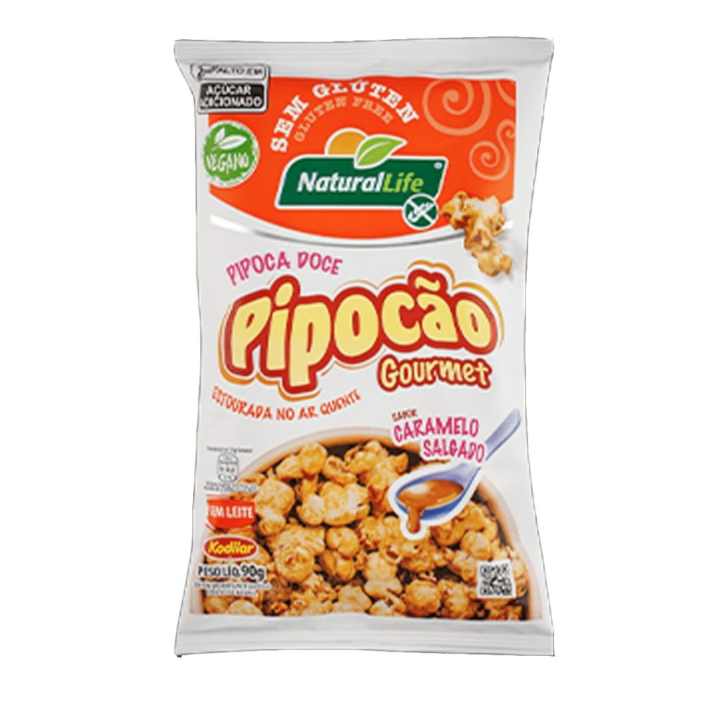 PIPOCAO GOURMET CARAMELO SALGADO 90g NATURAL LIFE
