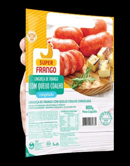 LINGUICA FRANGO COM QUEIJO COALHO SUPER FRANGO 800G