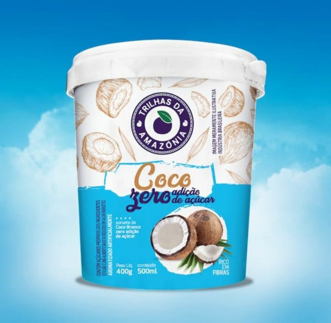 SORVETE DE COCO ZERO 