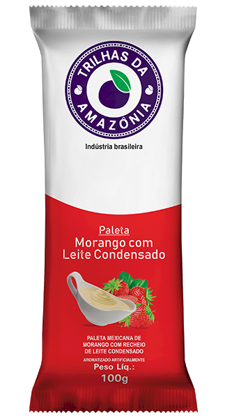 PALETA MORANGO COM LEITE CONDENSADO TRILHAS