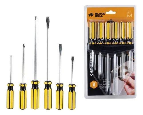 CHAVE FENDA E PHILLIPS 6 PEÇAS 807755