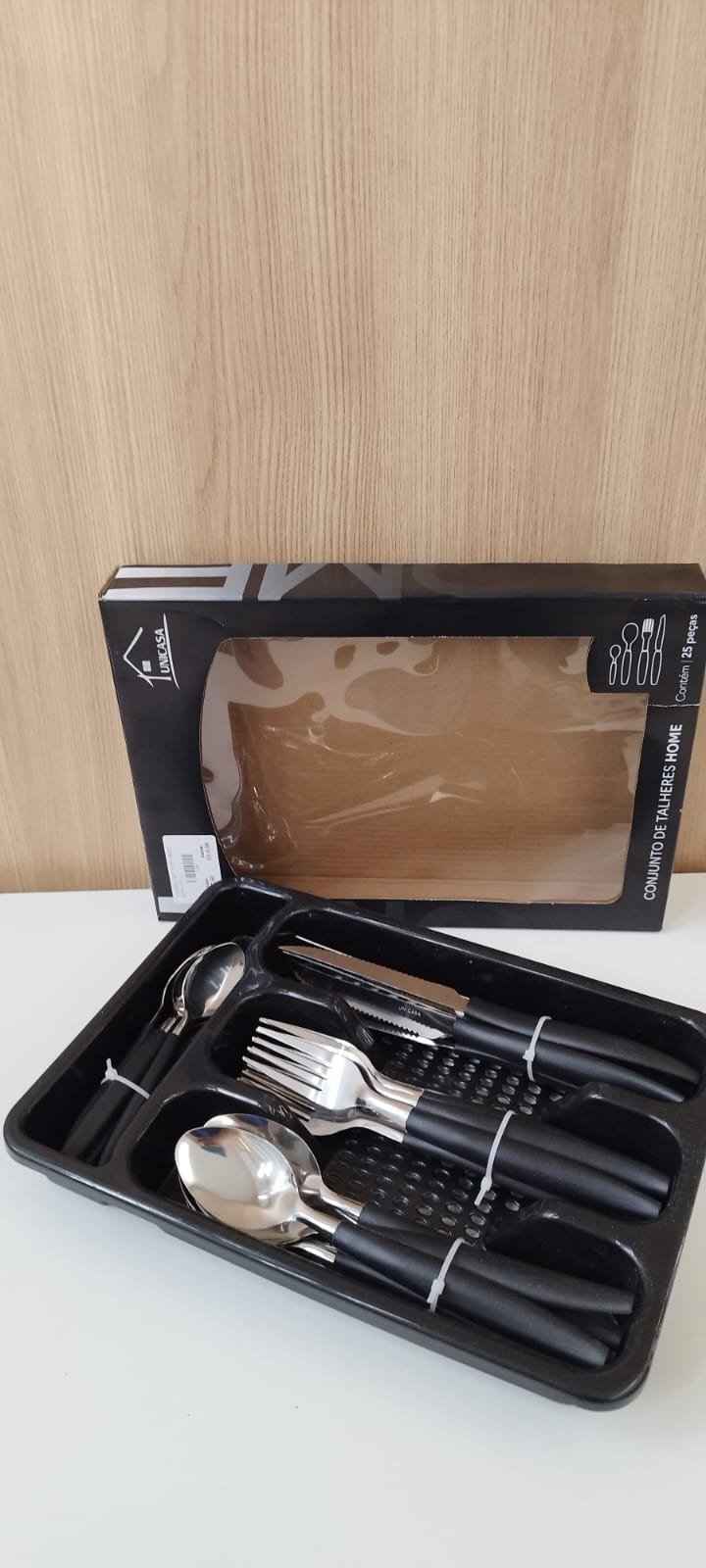 TALHERES KIT 25 PCS PRETO 816764 