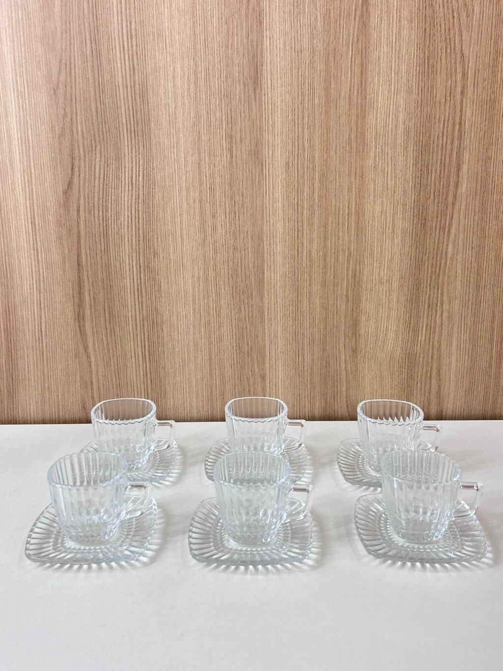 XÍCARA E PIRES BRESCIA 12PCS 09325 TRANSPARENTE (90ML)