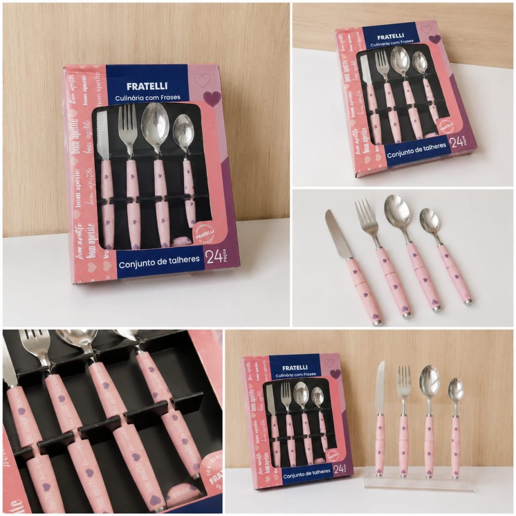 CONJUNTO DE TALHERES DECORADO 24 PCS 311788