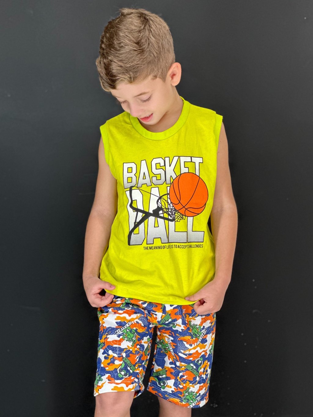 Conjunto Infantil Regata com short moleton. REF:002