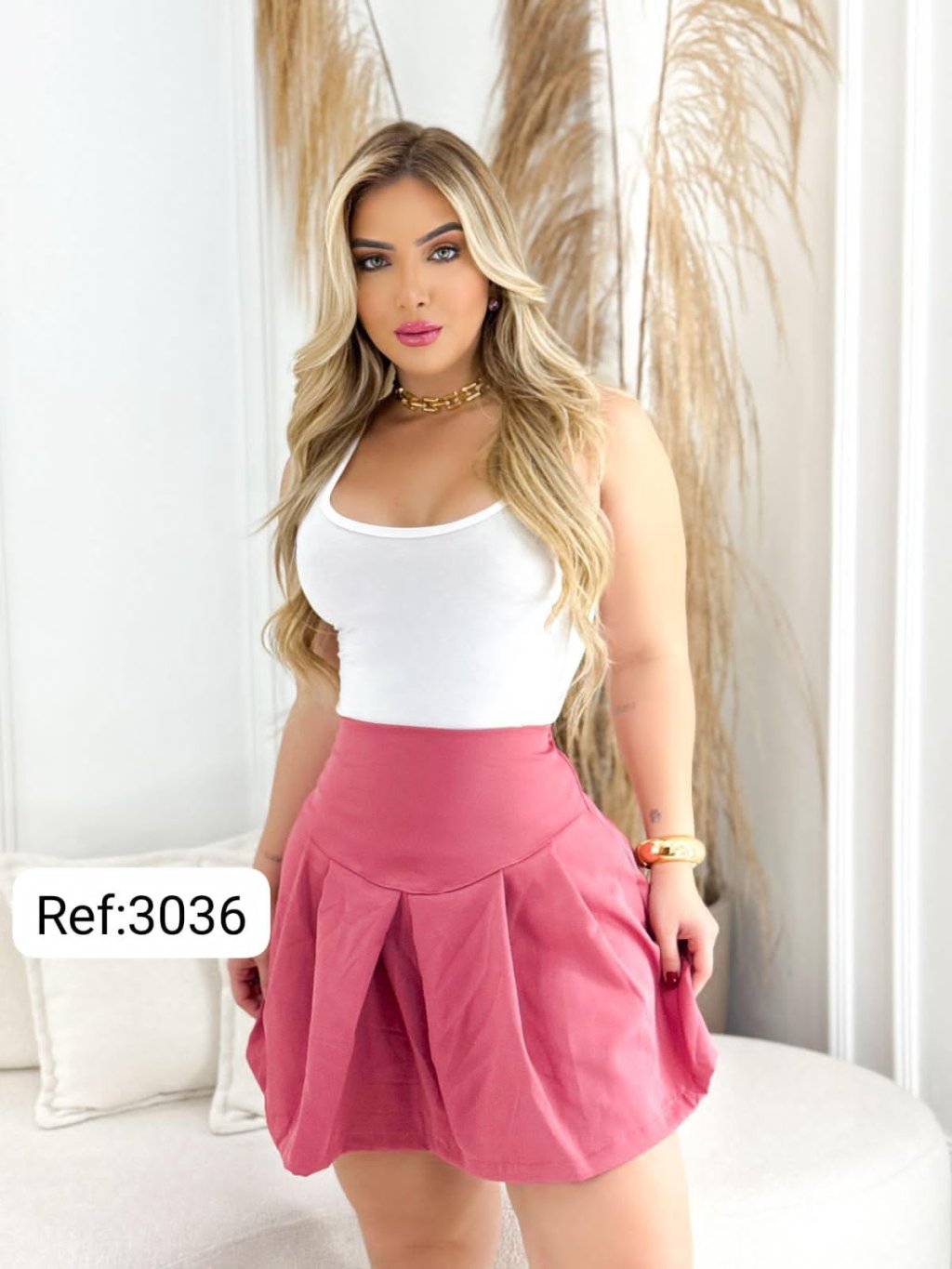 Saia plissada alfaiataria REF: 3036